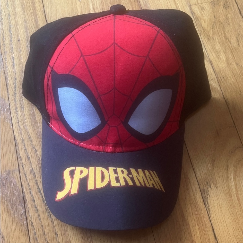 NWT Marvel Spider-Man Red and Black Kids Cap One Size Fits Most